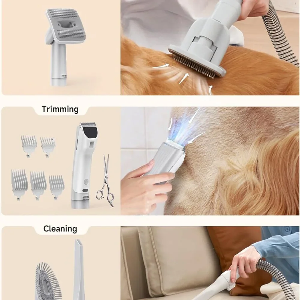 Dog/Cat Grooming Kit | Pet Friendly Vacuum Machine
